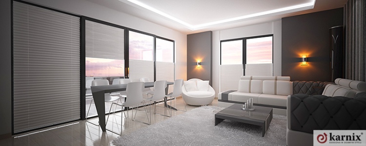 Nowoczesne rolety okienne w salonie, łazience, kuchni i na poddaszu