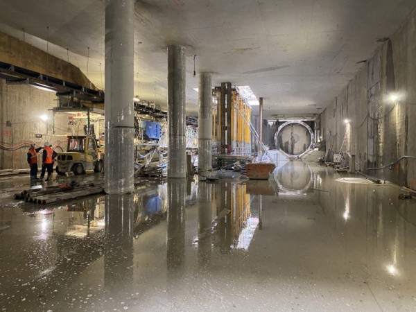 Postępy na budowie metra