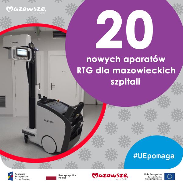 20 nowych aparatów RTG dla szpitali od samorządu Mazowsza