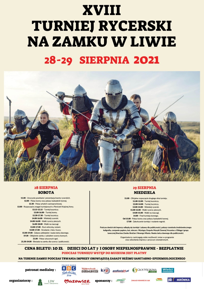 XVIII Turniej Rycerski na Zamku w Liwie 28-29 sierpnia