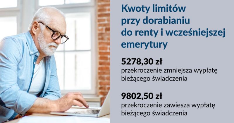 Od marca wcześniejsi emeryci i renciści mogą zarobić więcej