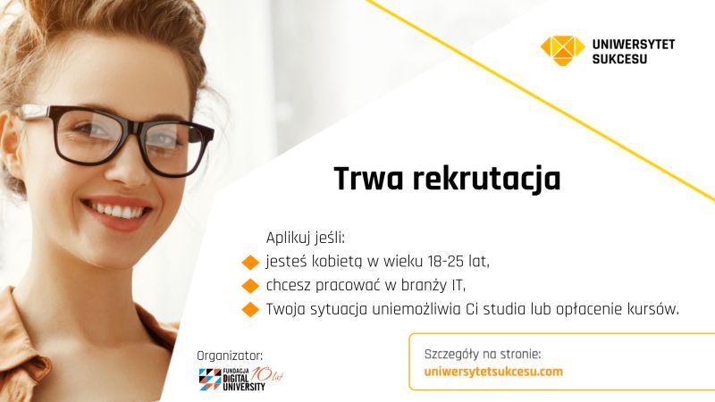 Opanuj IT i AI z Uniwersytetem Sukcesu. Rusza rekrutacja do programu dla ambitnych kobiet