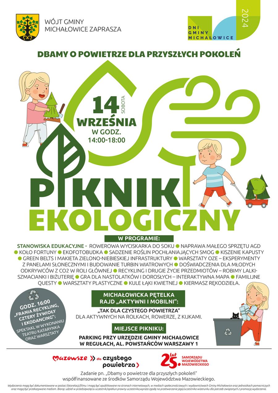 Gmina Michałowice zaprasza 14 - 15 września na Dni Gminy Michałowice 2024