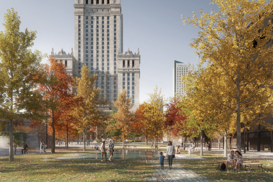  początek budowy placu Centralnego