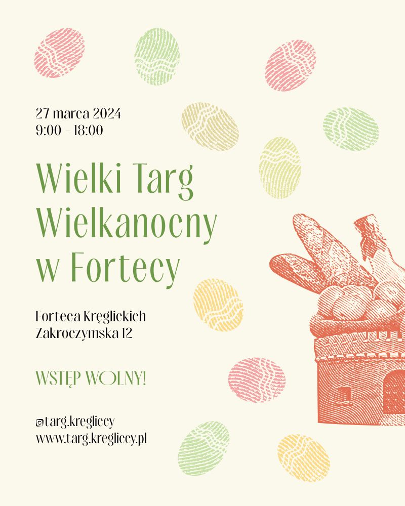 Targ Wielkanocny w Fortecy 27 marca, od 9.00-18.00 
