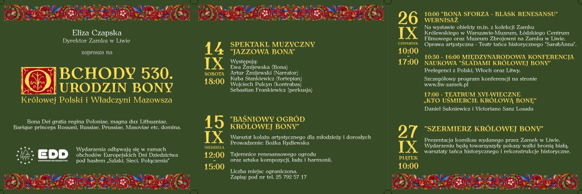 Spektakl muzyczny o Bonie Sforzy na Zamku w Liwie już 14 września