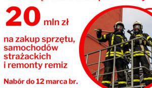 15 mln zł na samochody ratownicze i doposażenie strażaków