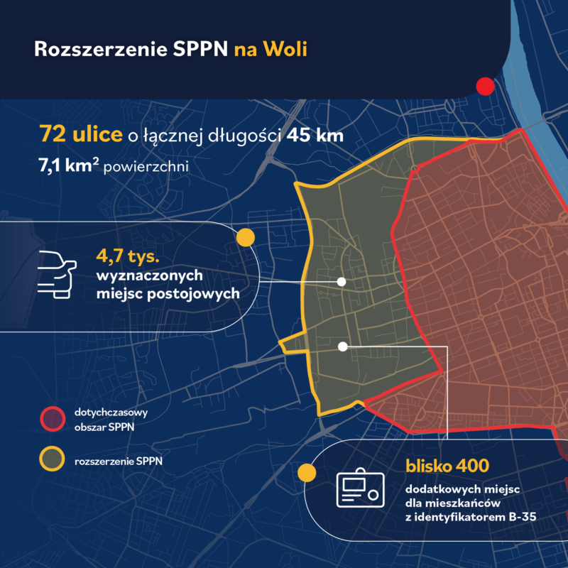 Strefa parkowania powiększa się o część Woli i Pragi 