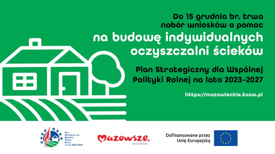 Trwa nabór wniosków o pomoc na budowę indywidualnych oczyszczalni ścieków