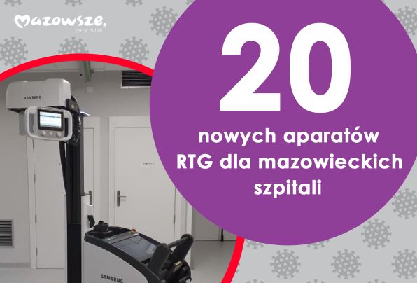 20 nowych aparatów RTG dla szpitali od samorządu Mazowsza