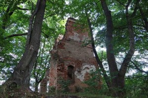 Brok - ruiny zamku biskupów płockich i kościół z XVI w.